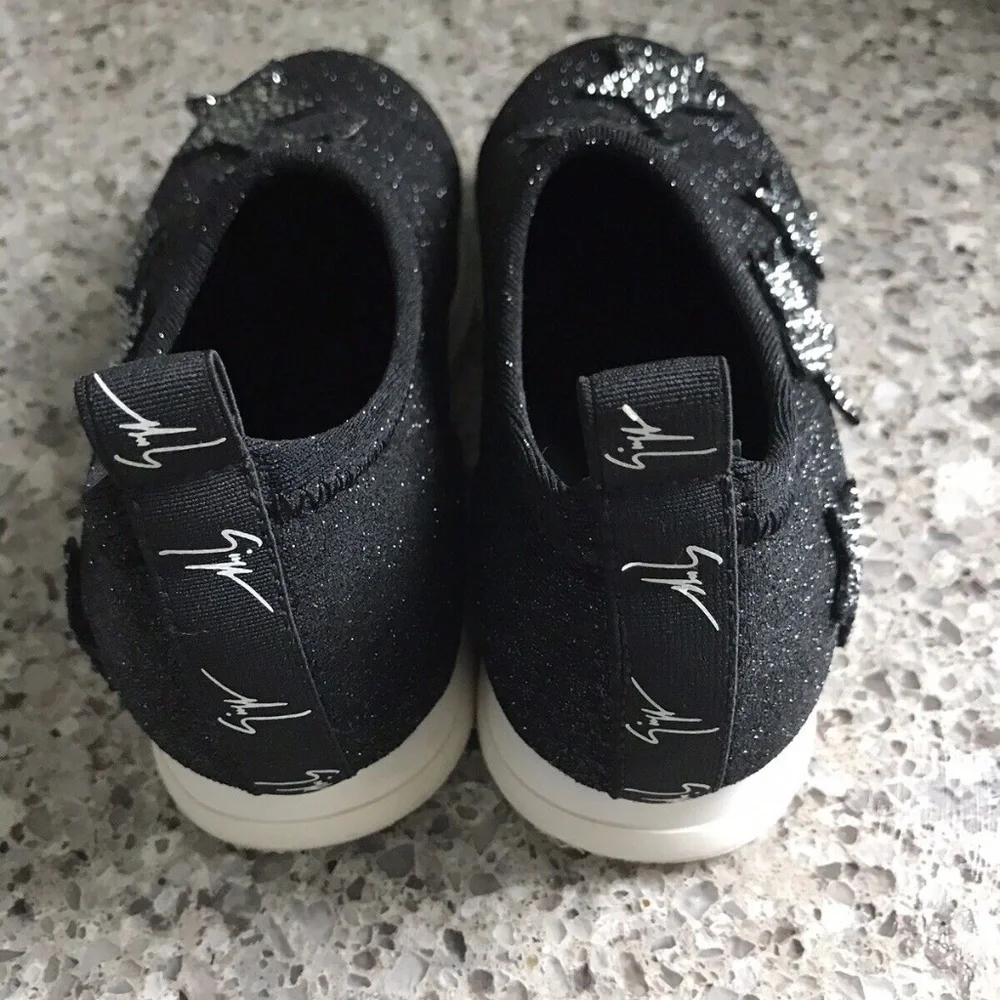 Giuseppe Zanotti Girls Natalie Stars Crystal Slip On Sneakers EU 26 US 9.5